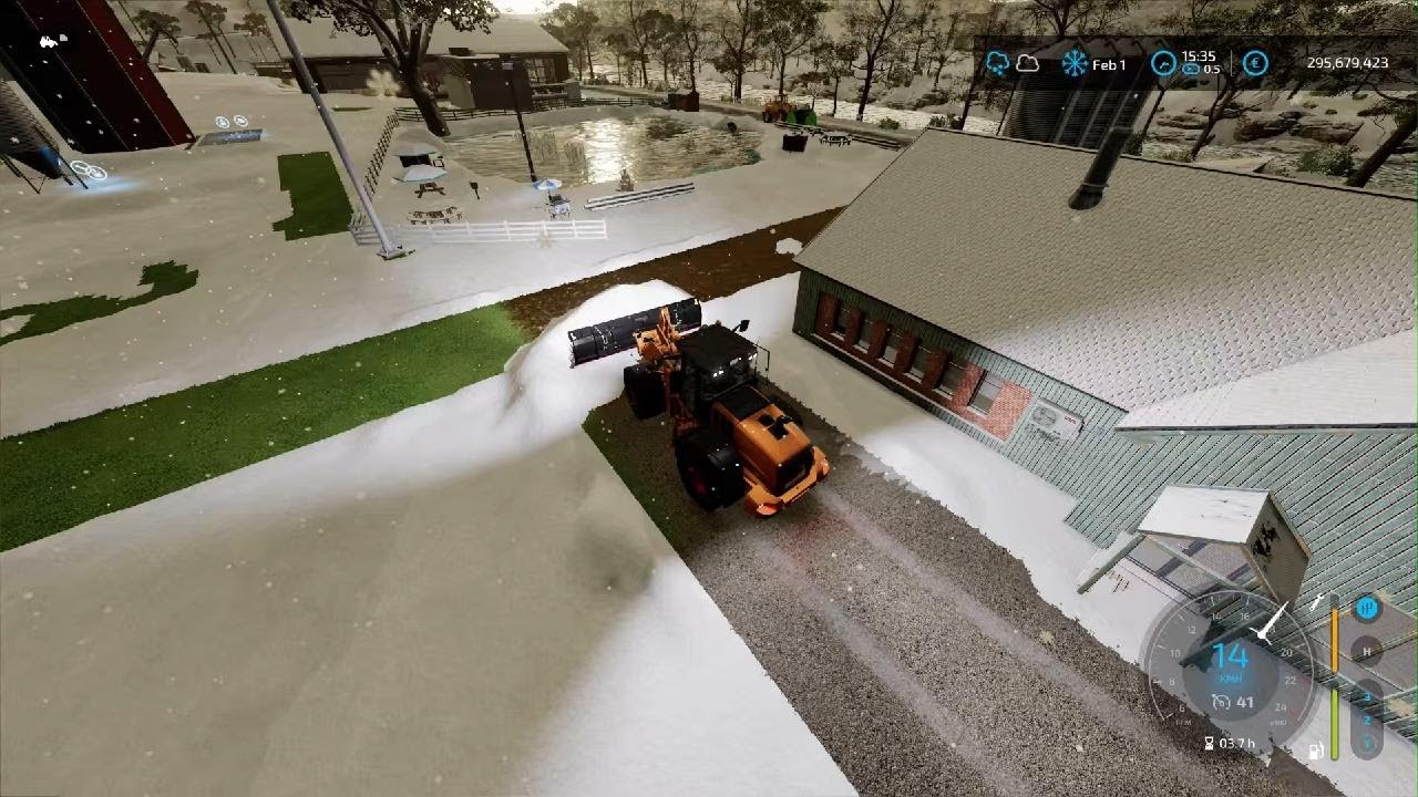 Farming Simulator 22 ploga snö busigt