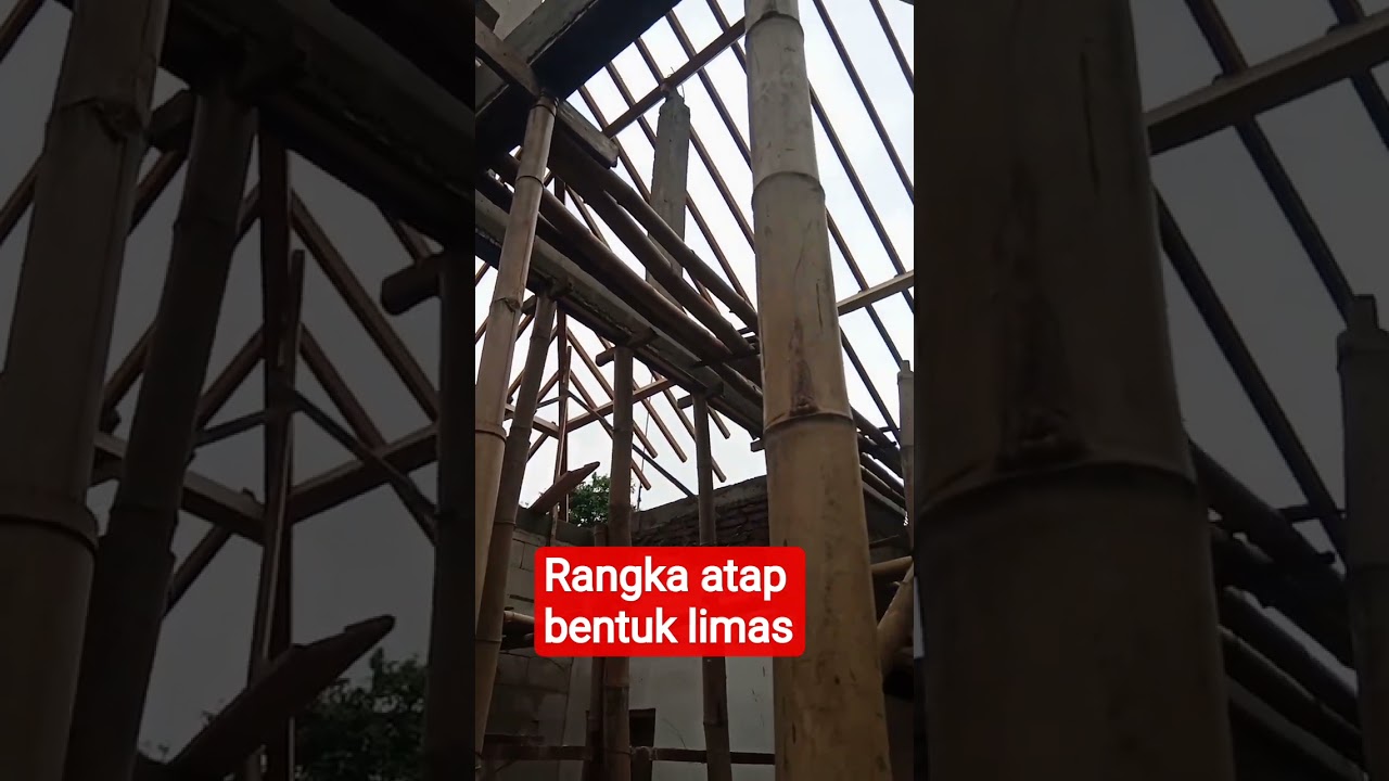 proses pasang rangka atap limas