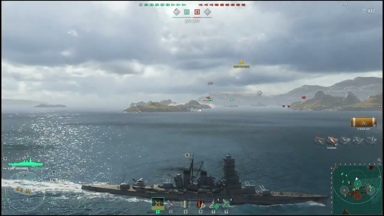 World of Warship  battleship Arp Kirishima