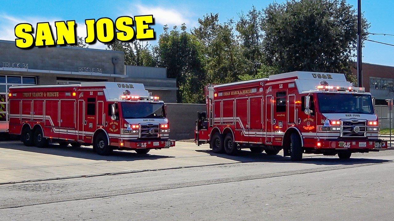 [HEAVY RESCUE RESPONSE] - San Jose FIRE DEPARTMENT | USR-A & USR-B + Engine 34 responding!