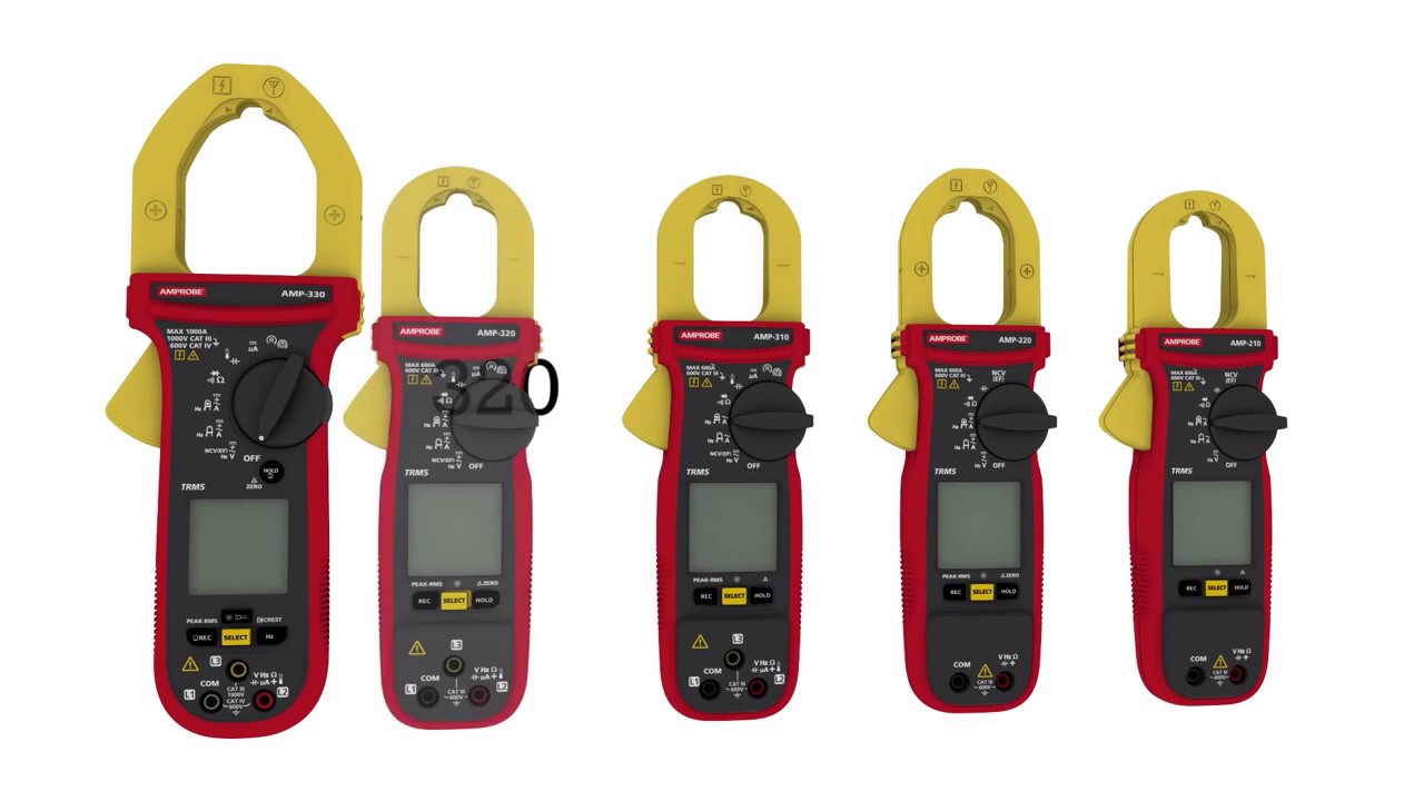 Amprobe AMP 200 &  300 Series TRMS Clamp Meters