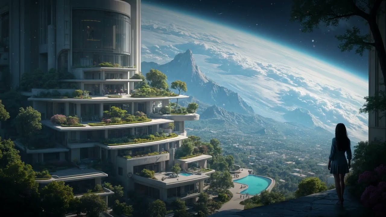 Chillwave Music  Futuristic Earth View Luxurious Space Habitat  | Inexed Synthwave
