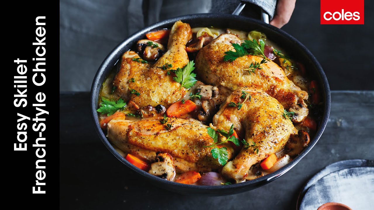 French-Style Coq Au Vin Skillet Bake