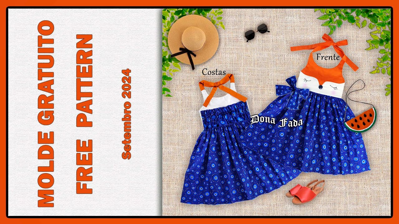 Vestido Frente Única  - 3 a 10 anos