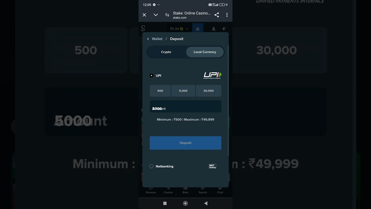 stake deposit problem