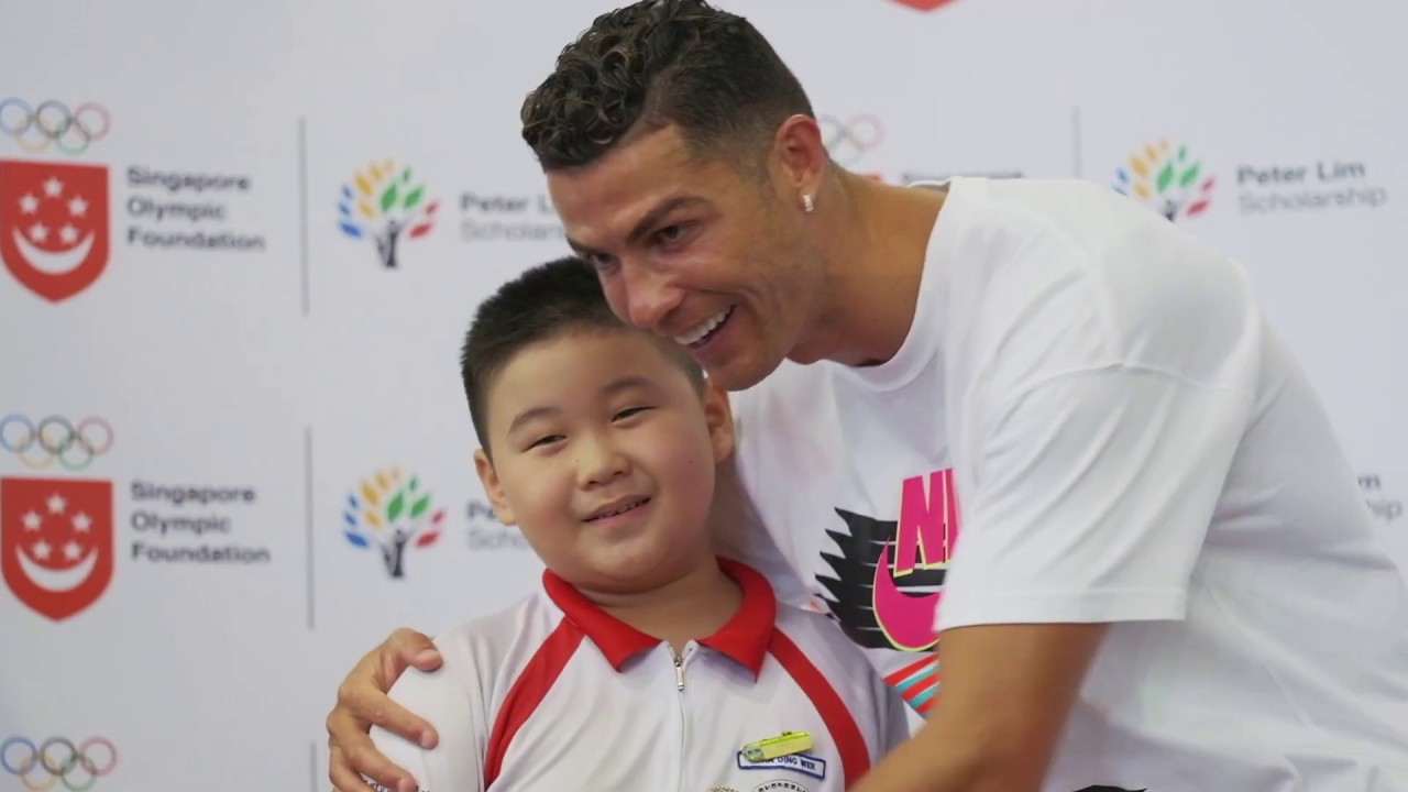 CR7 visits Yumin Primary School in support of SOF-Peter Lim Scholarship