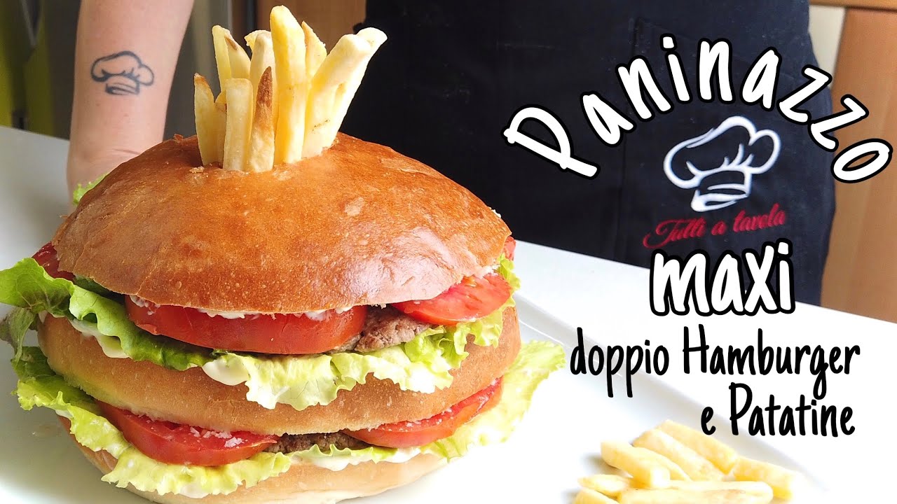 СЭНДВИЧ MAXI BRIOCHE двойной ГАМБУРГЕР и ЧИПСЫ 🍔 Paninazzo Sofficissimo 🍟