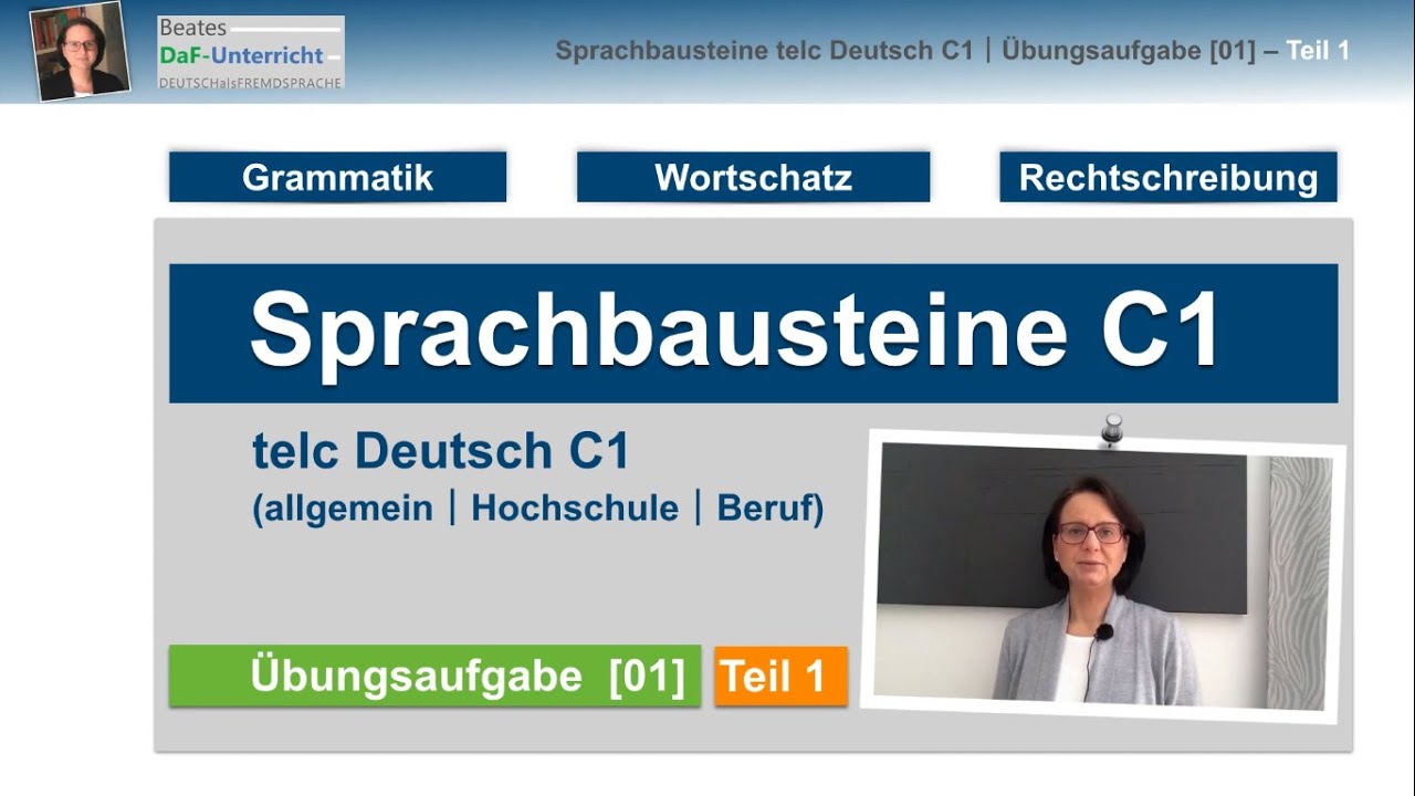 Sprachbausteine C1 – Übungsaufgabe 1 – TEIL 1