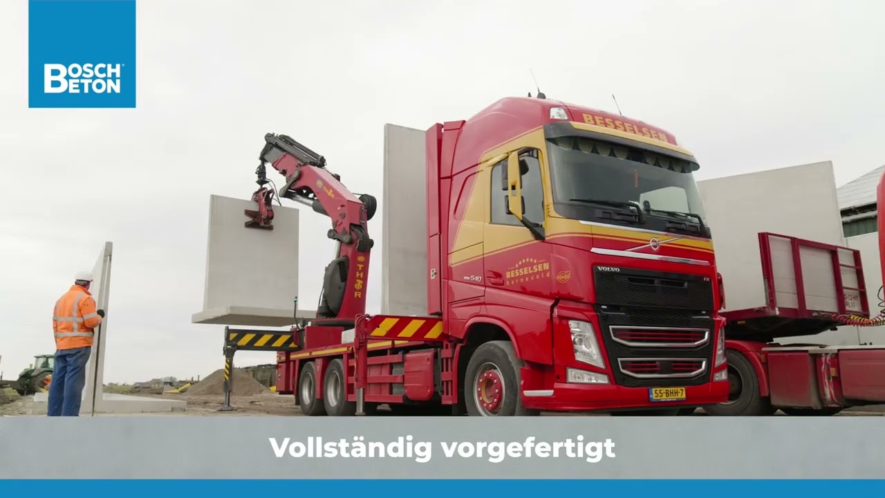 Spezialst&uuml;tzwand f&uuml;r Fahrsilos mit automatischem Abdecksystem | &copy; Bosch Beton