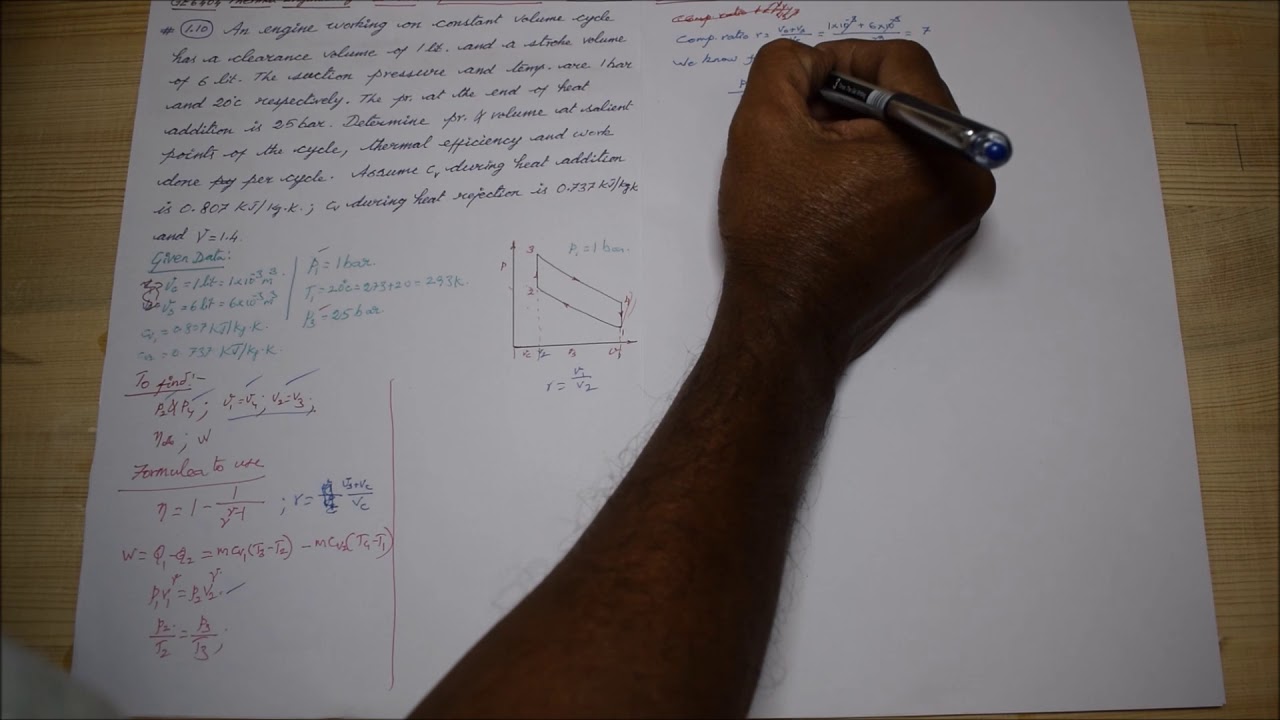 Otto Cycle Solved Problem (no.3) - M1.10 - Thermal Engineering in Tamil