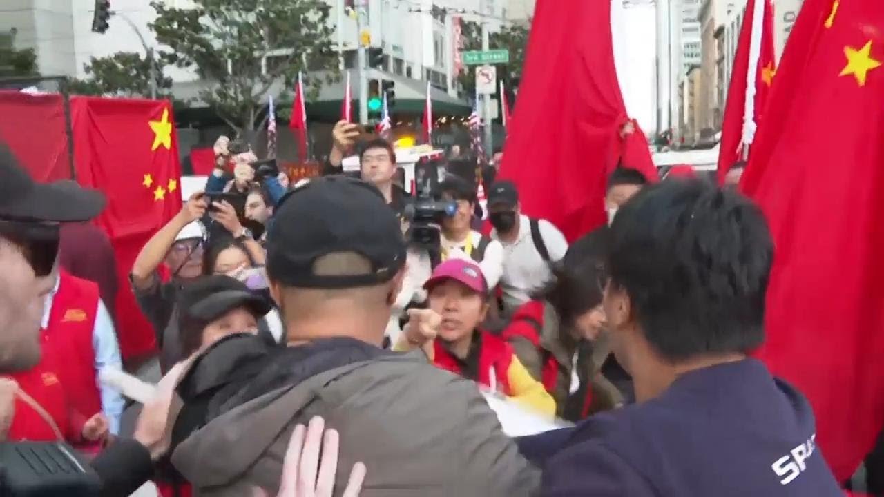 Protesters clash ahead of Chinese President Xi's arrival in San Francisco