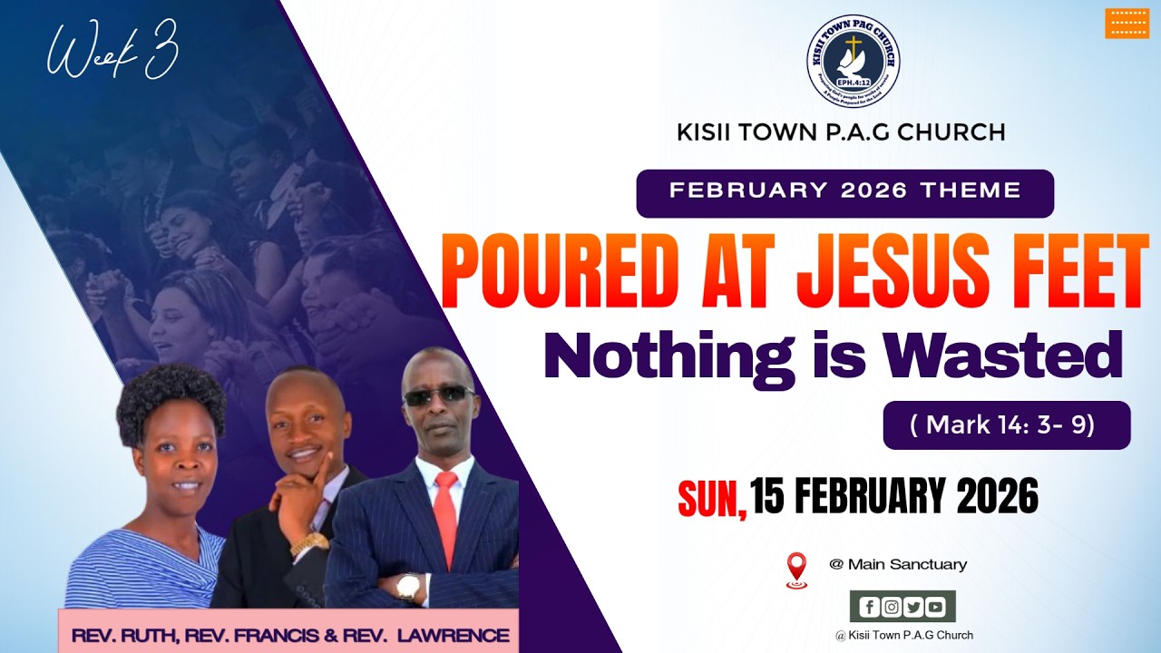 FIRST SERVICE 2026 || 15 FEB 2026|| POURED AT JESUS FEET NOTHING IS WASTED (Mark 14:3-9)