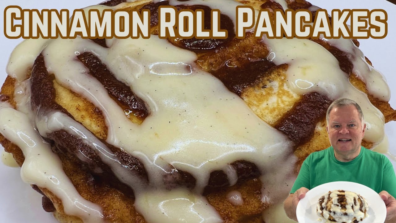 Cinnamon Roll Pancakes - Just like (or better!) than you get in a restaurant!