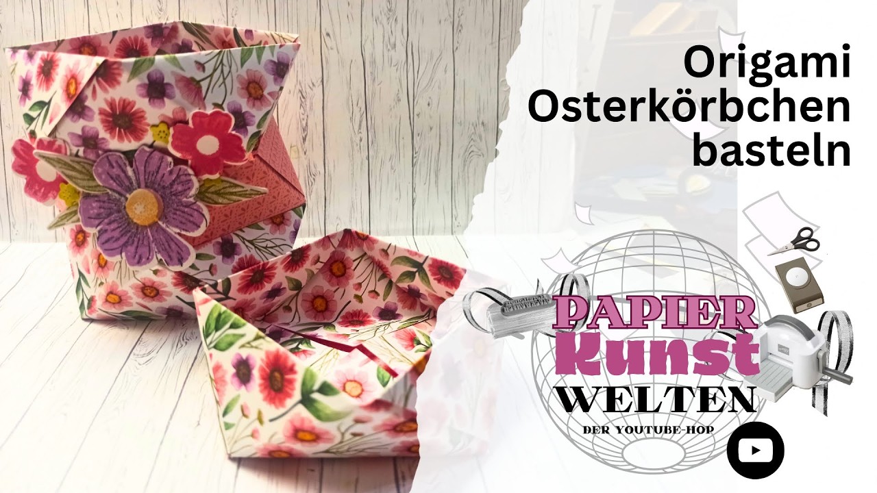 Ganz leicht! Osterkörbchen falten - Stampin' Up! Anleitung DIY Tutorial - Origami PapierKunstWelten
