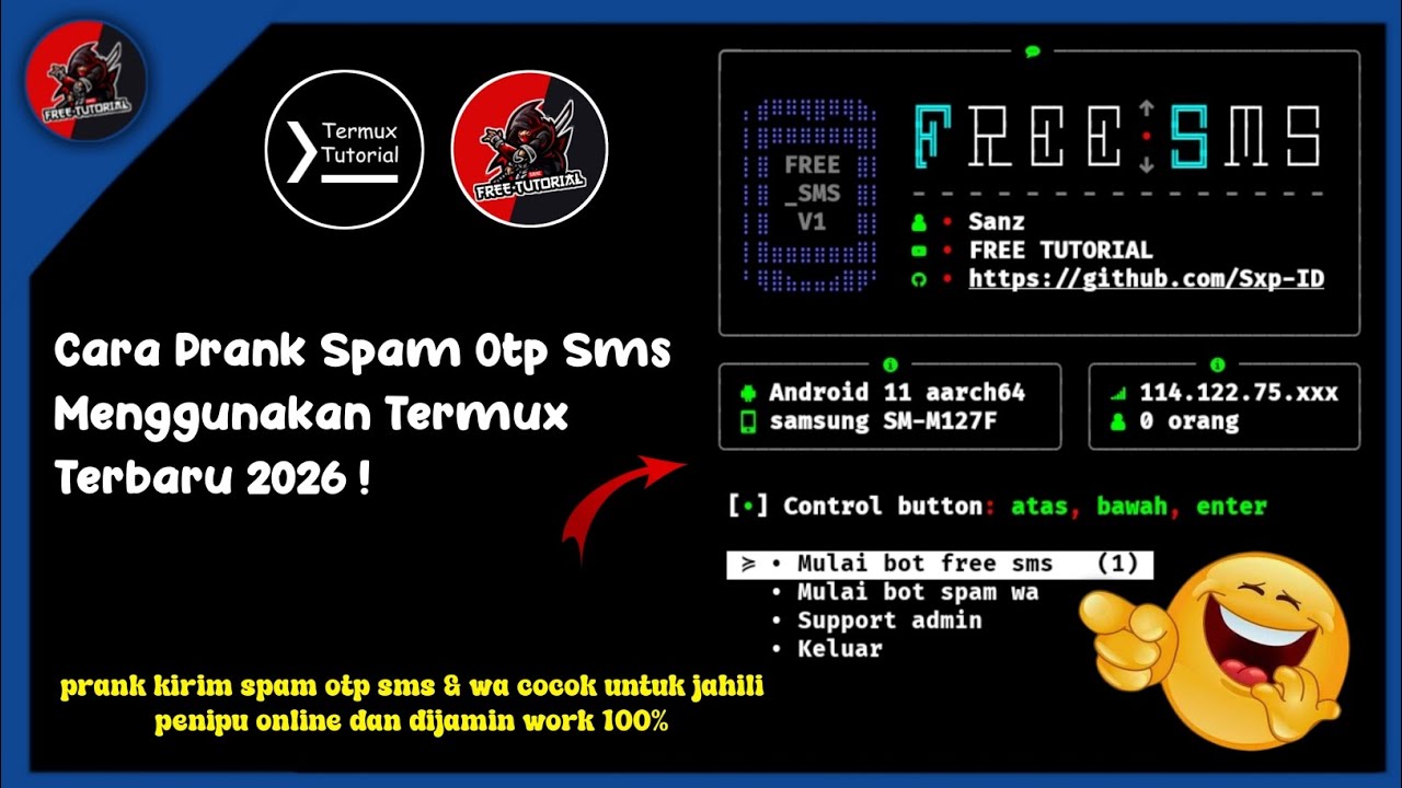 FREE TUTORIAL - Cara Kirim Pesan Sms Secara Gratis Menggunakan Termux Terbaru !