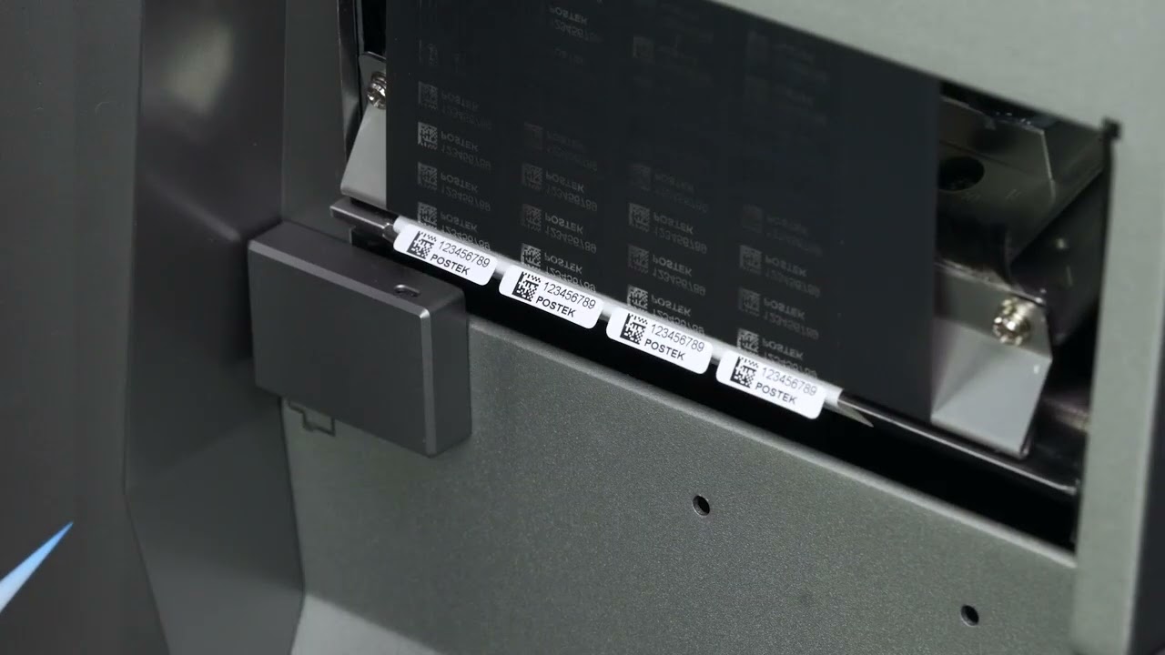 Peeling 5mm tall labels with the Integrated Peeler | POSTKE OX Series