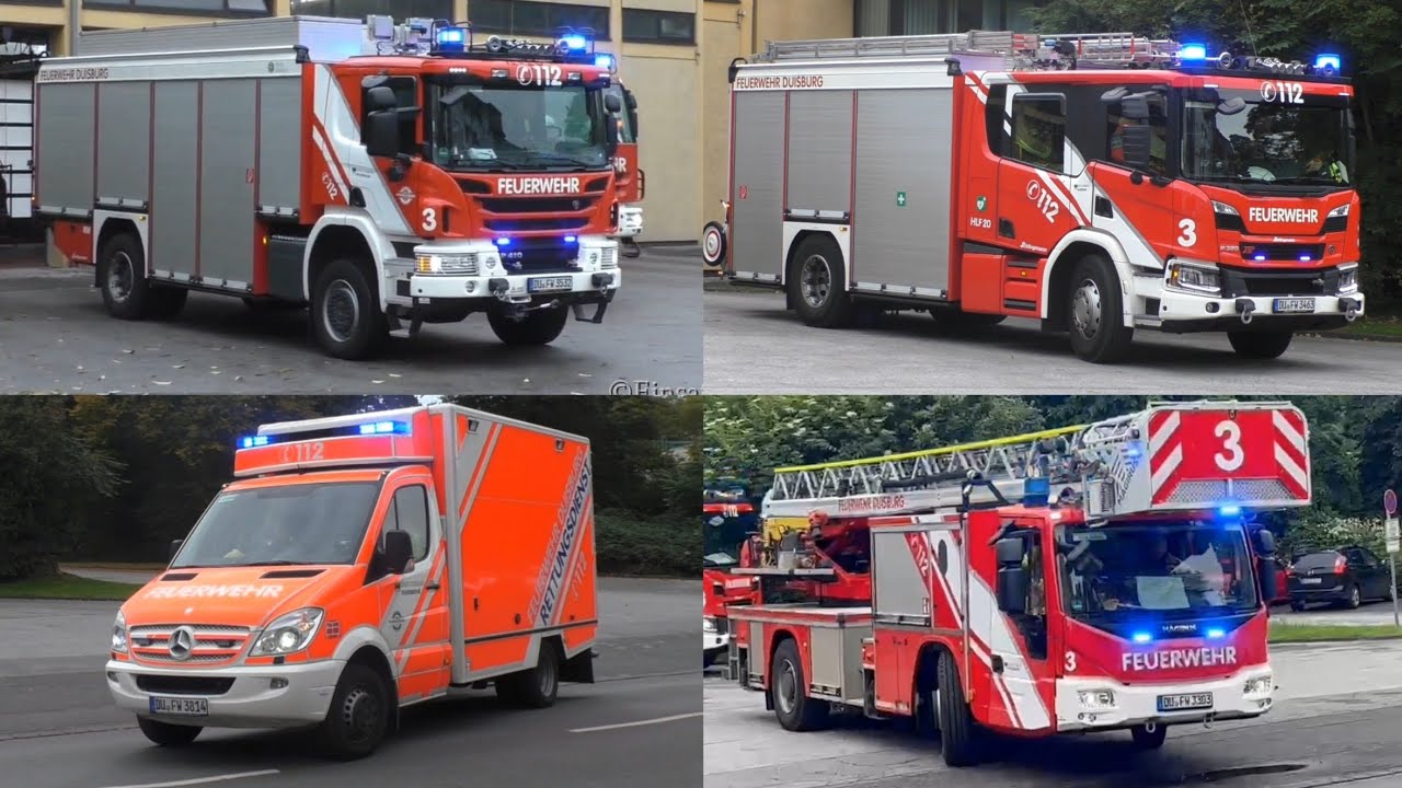 [Rüstzug & Mehr] Einsatzfahrten der wache 3 in Duisburg