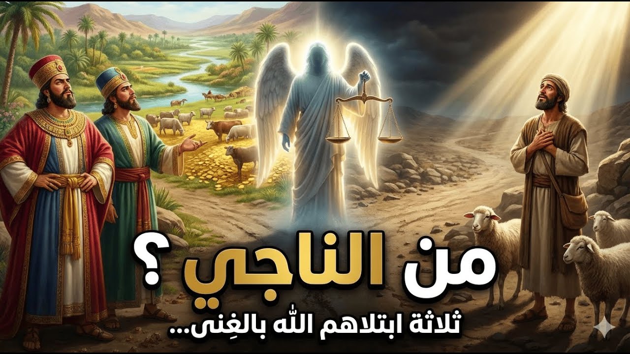 ثلاثة ابتلاهم الله بالغِنى… فنجا واحد فقط ( قصة الابرص والاعمى والاقرع )