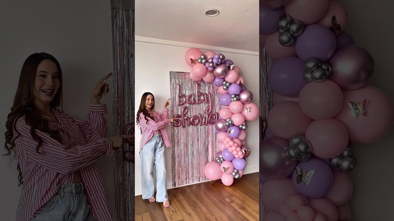 Decoraci&oacute;n baby shower ni&ntilde;a 🌷🐣 #tornaglobos #babyshower #decoracionesconglobos
