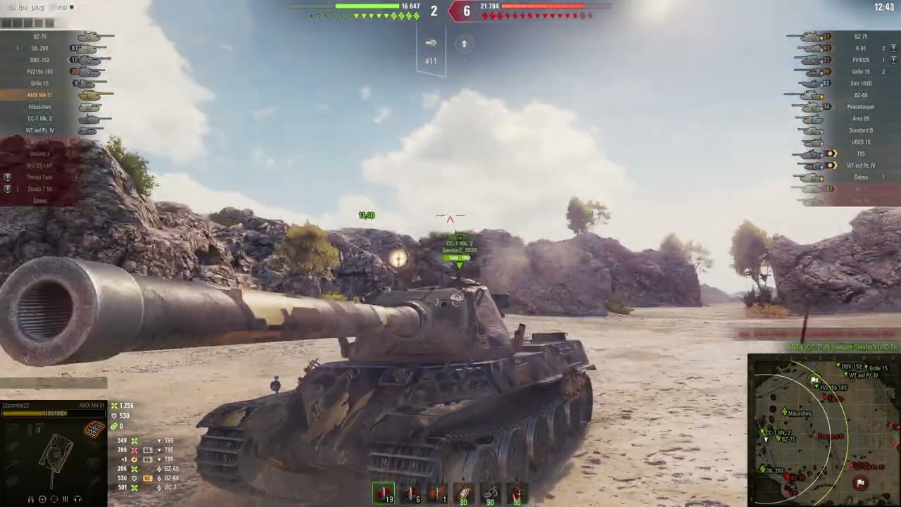 World of Tanks   amx m4 51 random
