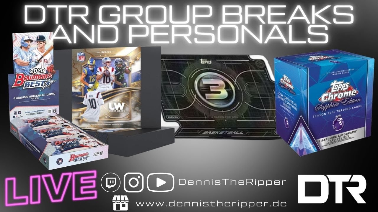 MLB Bowmans Best! Premier League Sapphire! NBA Three, Finest & Chrome! DTR Group Breaks & Personals