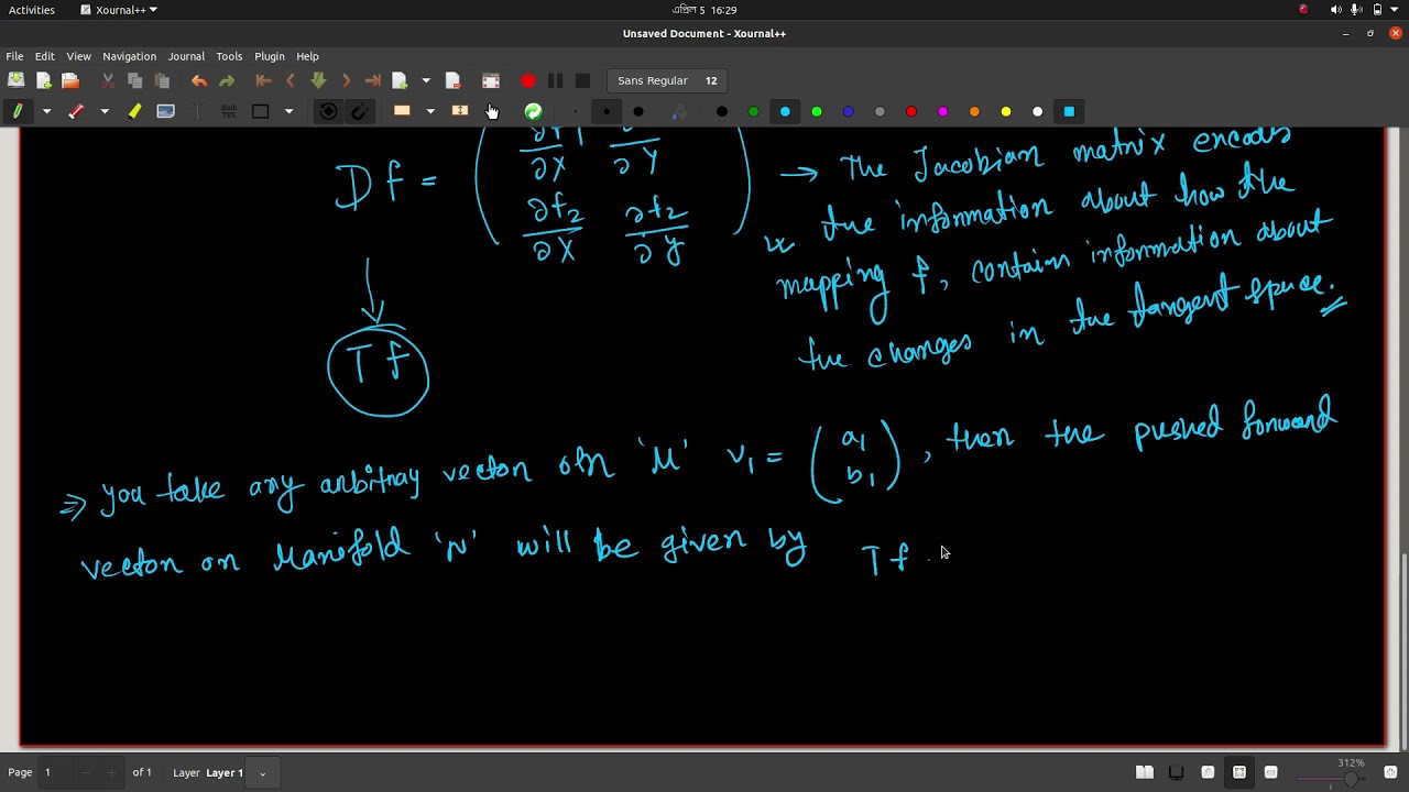Push Forward of Vectors