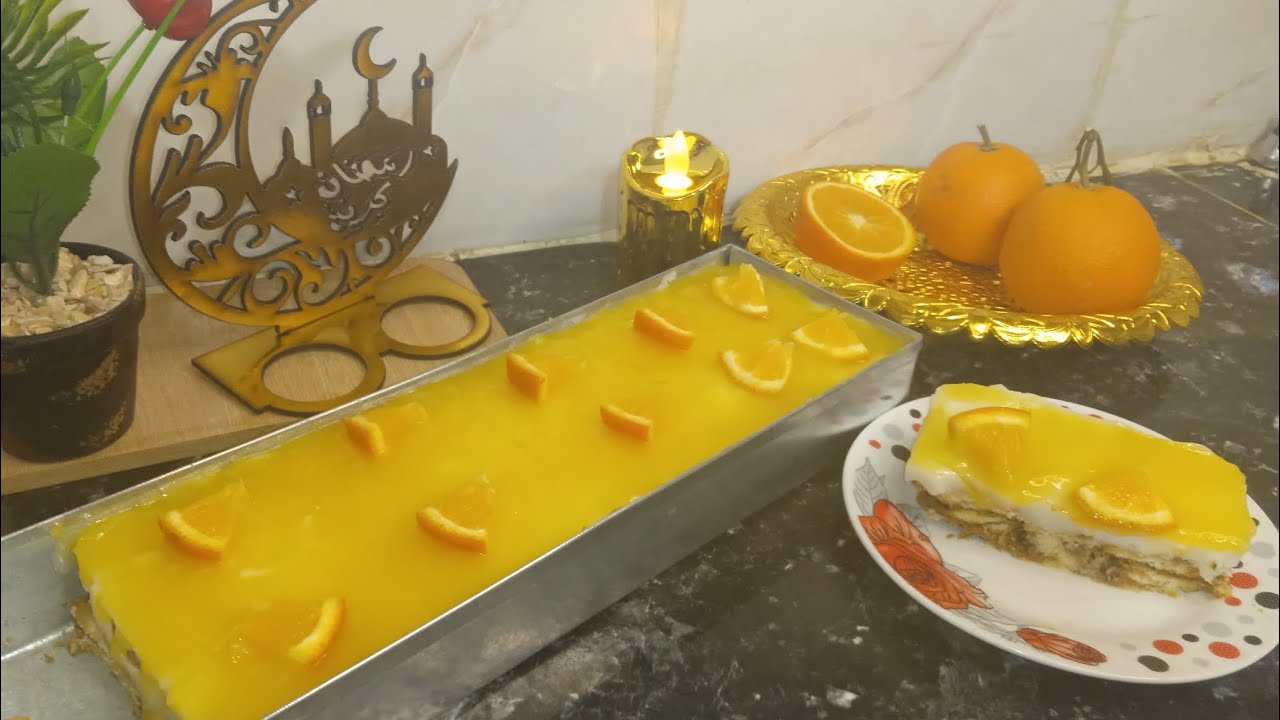 #تحليات_رمضان تحلية الطبقات بذوق البرتقال في المول الاسطوري بدون فلو وبدون كريم شانتيه