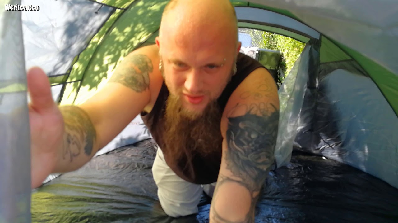 AYAMAYA Camping Zelte für 3–4 Personen, Pop-Up, einfacher Aufbau, belüftet [2 Türen]