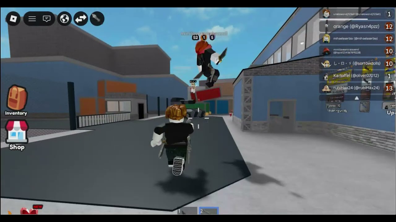 Playing mm2 practicee