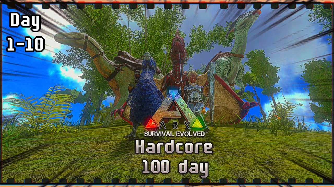ARK MOBILE || 100 ДНЕЙ ВЫЖИВАНИЯ || ХАРДКОР ДНИ 1-10.
