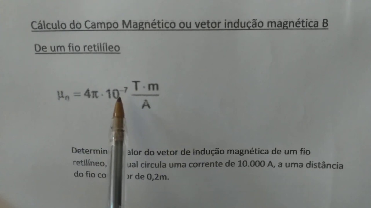 Calculo Do Campo Magnético Em Um Fio Retilíneo - Sergio Trahiko