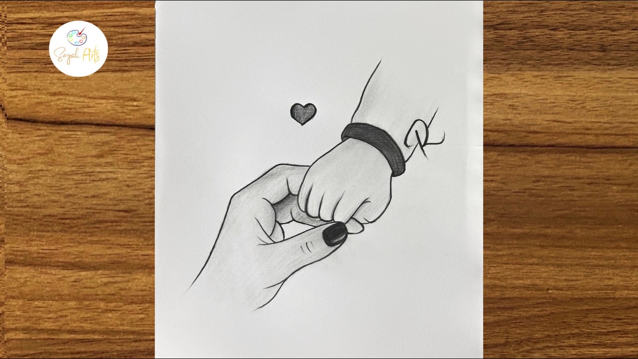 How to Draw a Baby Holding Mother's Hand || Easy drawing for beginners || Pencil sketch drawing