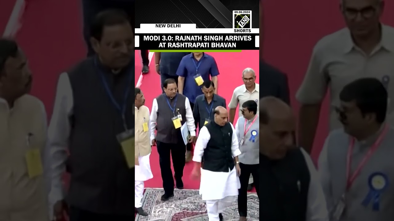 Rahnath Singh arrives at Rashtrapati Bhavan for the oath ceremony of PM-designate Narendra Modi