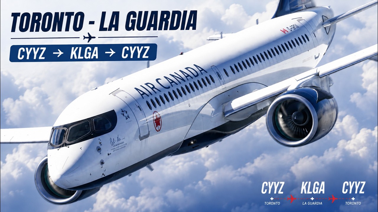 Synaptic A220 v1.0.3 | Real World Air Canada OPS | Toronto - La Guardia - Toronto | VATSIM