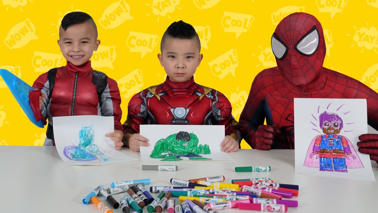 Superhero 5 Marker Challenge Fun With CKN