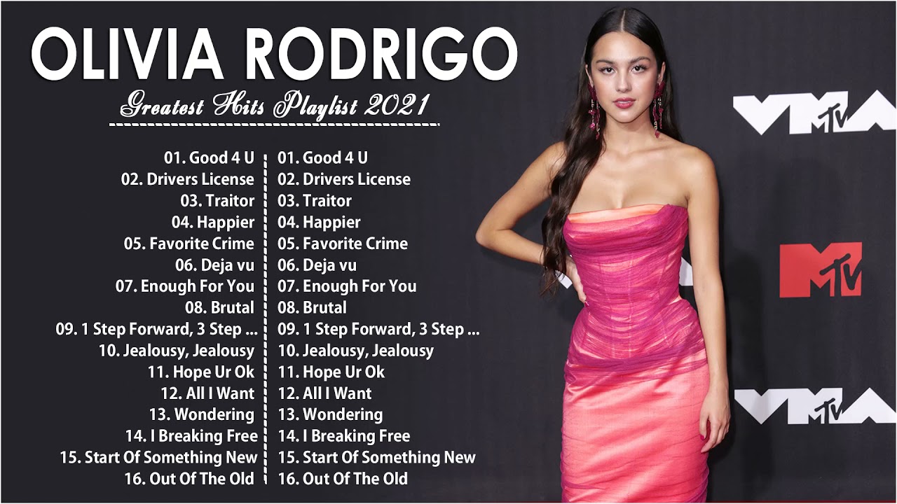 Oliviarodrigo Greatest Hitits playlist 2021 - Oliviarodrigo Best New Artist 2021 at VMA