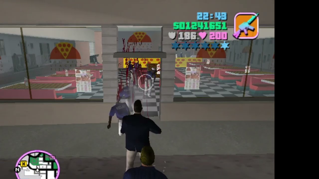 Tommy Vercetti fought against the Haitians gang in Little Haiti with his bodyguard.