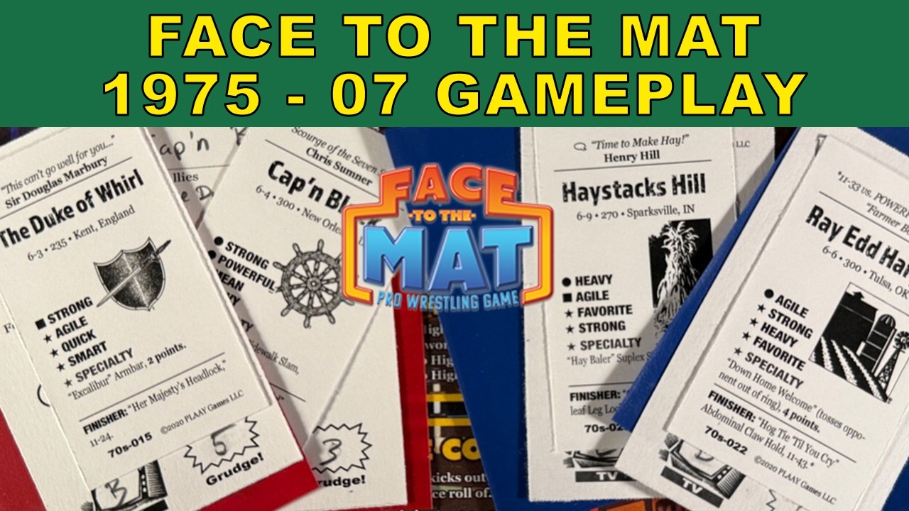 Face To The Mat Gameplay Tabletop Wrestling Game @PLAAYGamesYT Solo Play RPG WAF 1975