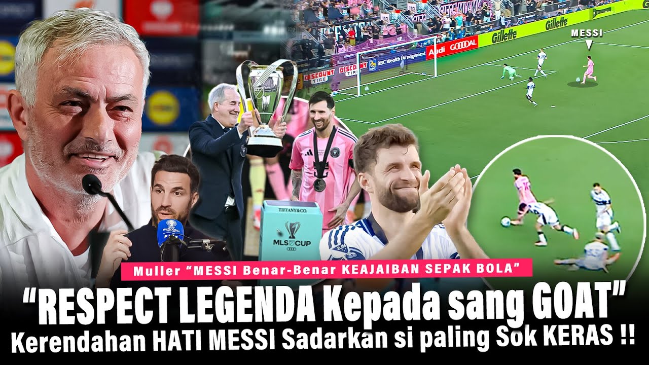 SUNGKEM Pada GOAT MESSI !! REAKSI Para LEGENDA Terharu Melihat Messi Angkat Trofi Inter Miami Juara