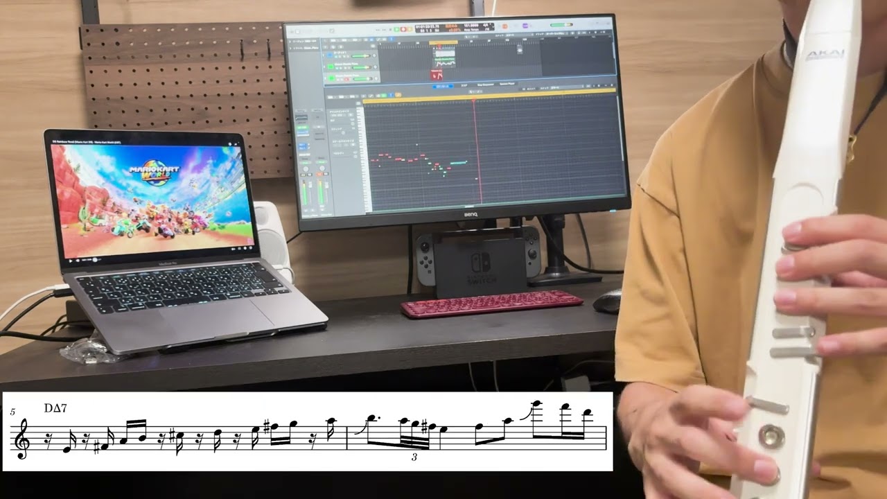 【Mario Kart World】DS Rainbow Road  EWI solo transcription