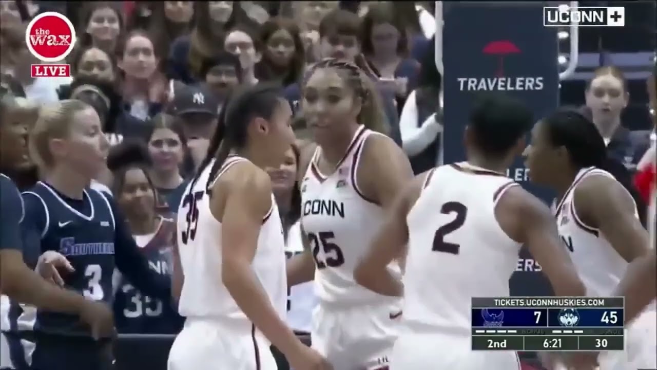 ГЛАВНЫЕ МОМЕНТЫ | Женская баскетбольная команда UConn против Southern Connecticut (показательный ...