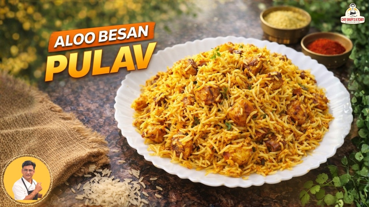 आलू बेसन पुलाव –स्वादिष्ट और ज़बरदस्त |ALOO BESAN PULAV RECIPE.