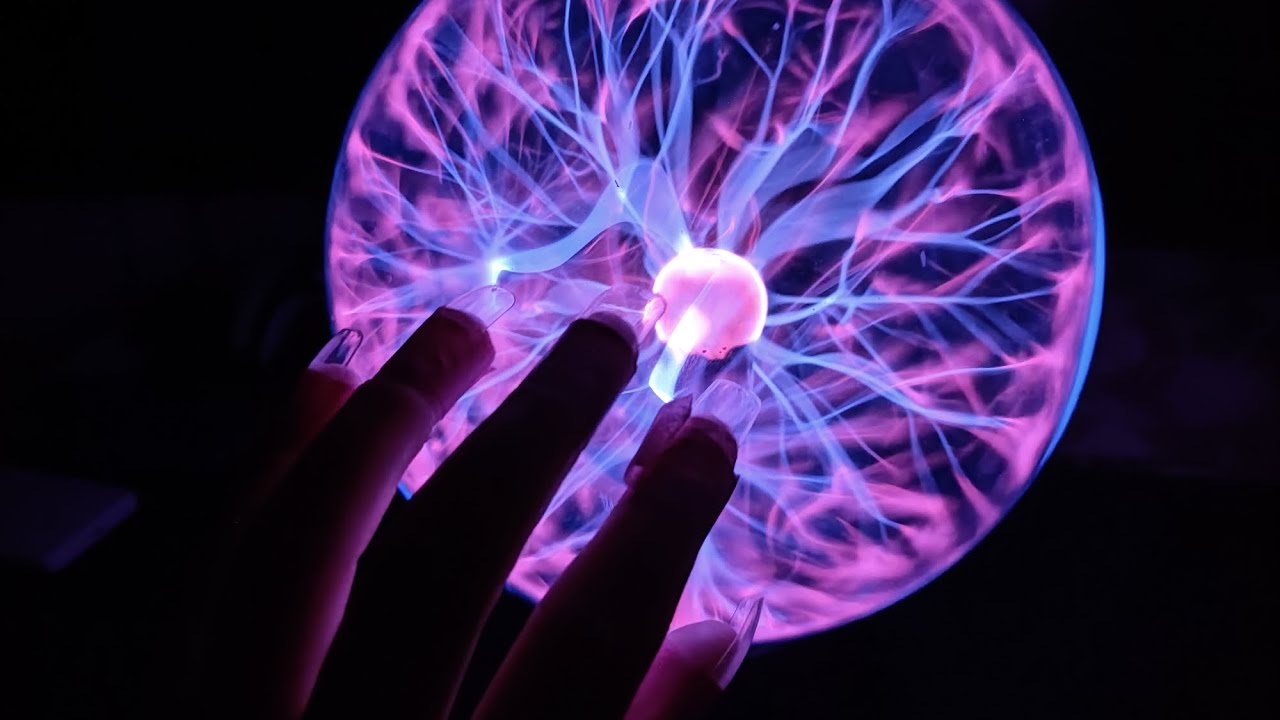 BINAURAL ASMR🔮PLASMA BALL TAPPING W/ LONG NAILS💅🏻MOUTH SOUNDS👄GEEK TRIGGER WORDS🧝🏻‍♀️WHISPERED