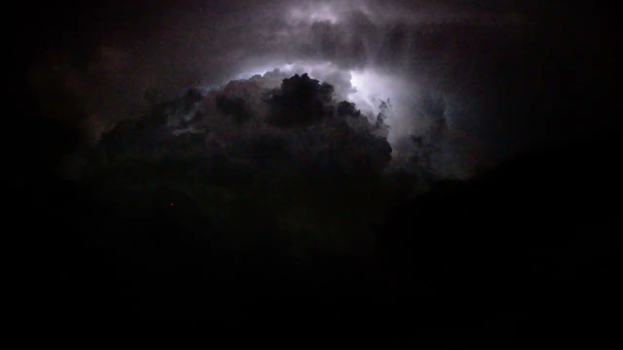 Nighttime Thunderstorm cell 🌩 on 23th November 2025 just west of Gold Coast heading north part 1