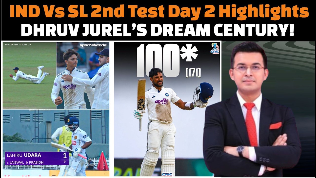 India vs Sri Lanka second Test Day 2 complete highlights 2026 today.