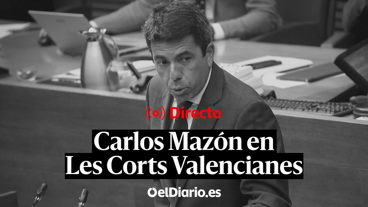 🔴 DIRECTO | MAZÓN comparece en Les CORTS VALENCIANES por la gestión de la DANA