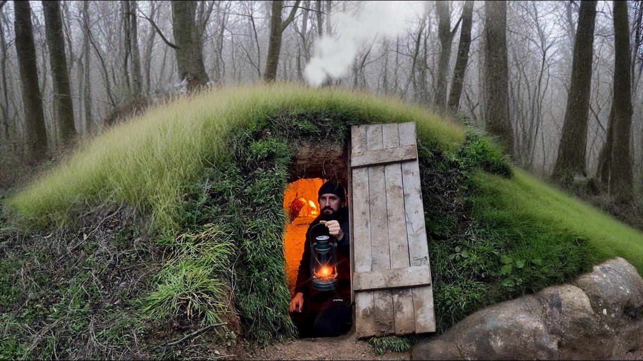 Building a Secret Dugout | Survival Bunker Bushcraft Skills