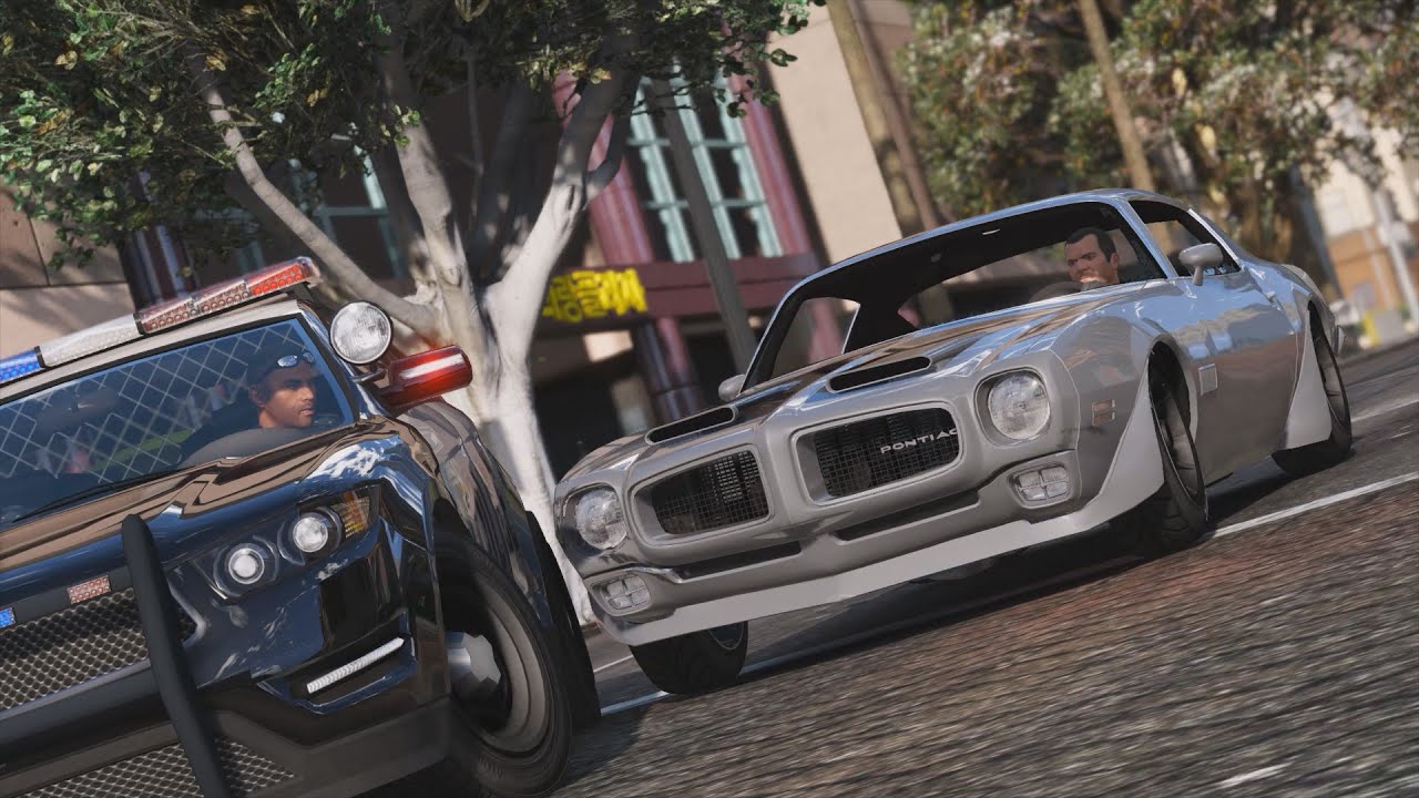 GTA 5 - 1970 Pontiac Firebird Epic Police Chase (Cinematic)