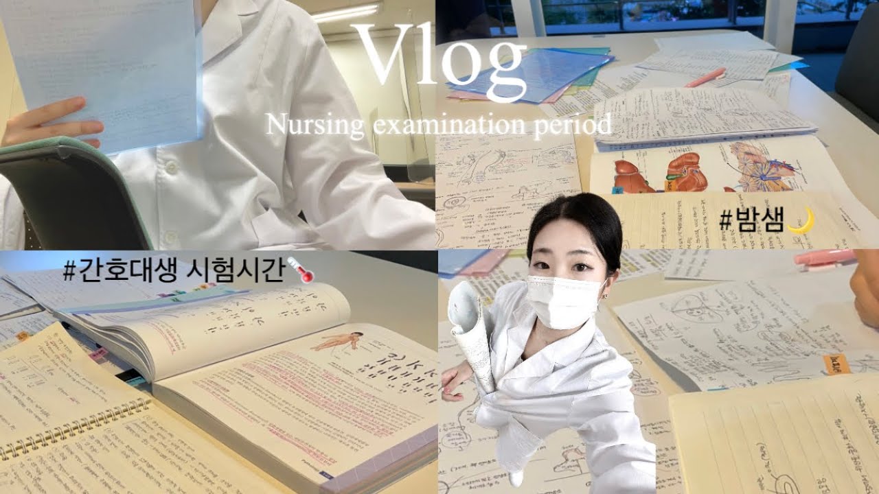 eng) 간호대생 극한의 밤샘 시험공부 브이로그🤯 l 공부자극 l Korean Nursing Student Study Extremely for Exams Vlog