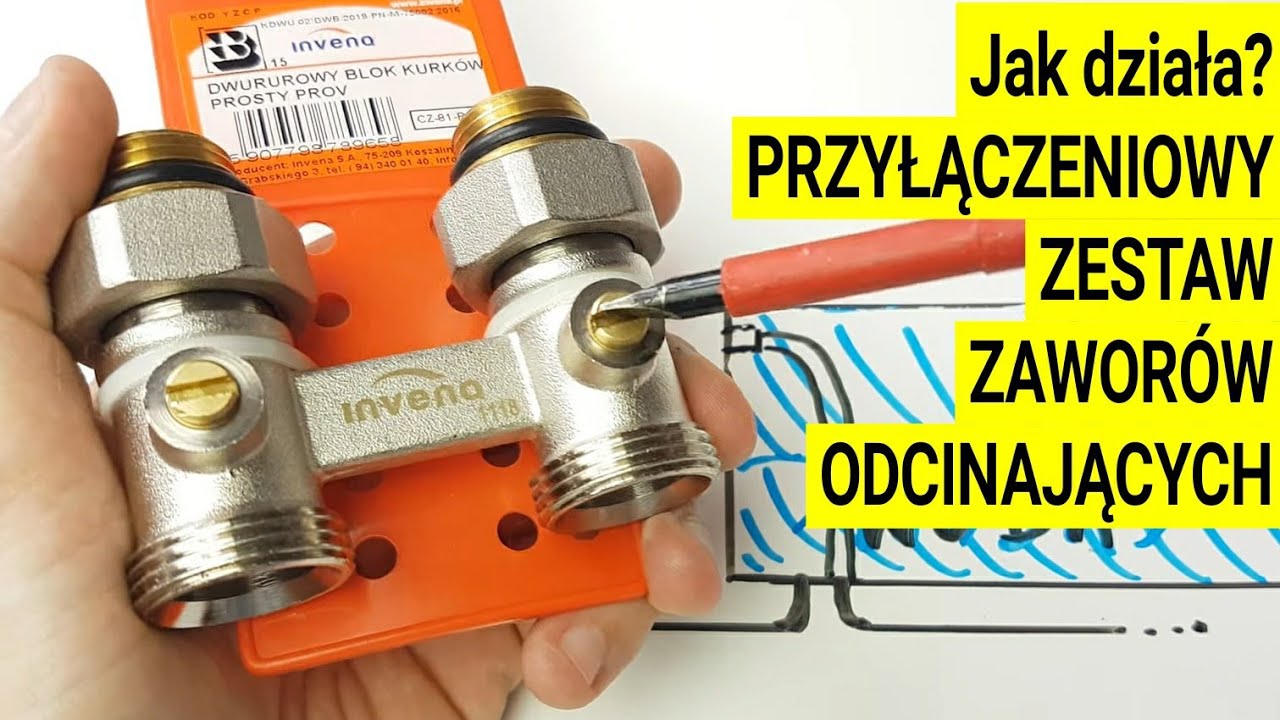 Jak działa przyłączeniowy zestaw zaworów odcinających? dwururowy blok do grzejników dolnozasilanych